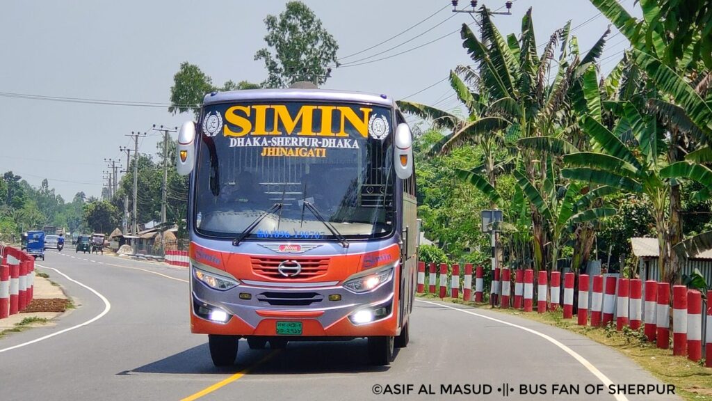 সিমিন ঝিনাইগাতী টু ঢাকা বাস