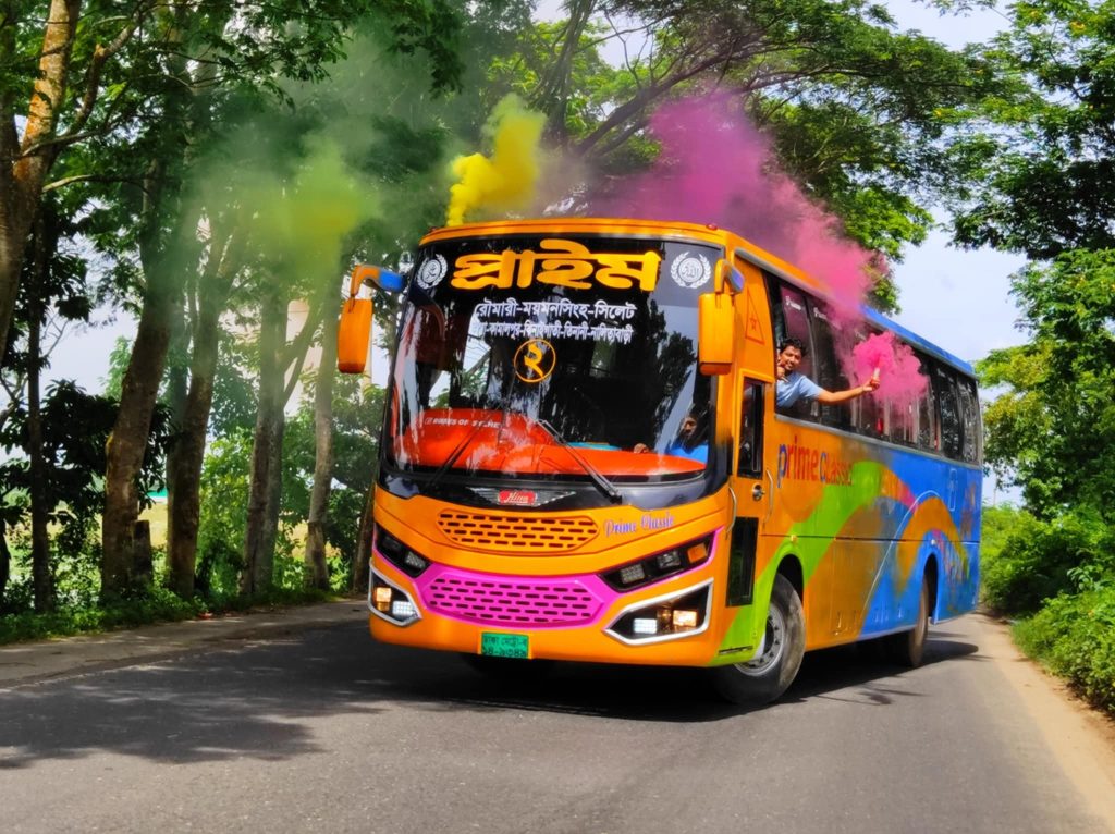 রৌমারি, সিলেট টু শেরপুর বাস সার্ভিস