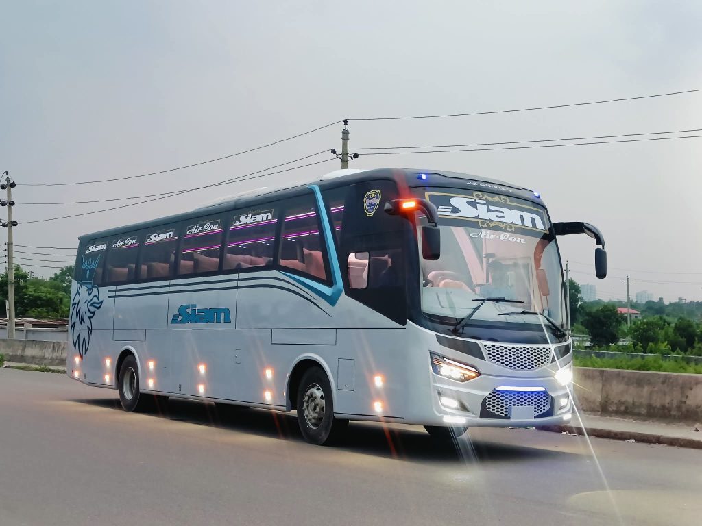 ঢাকা টু বকশীগঞ্জগামী সিয়াম এন্টারপ্রাইজ এসি বাস
